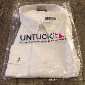 UNTUCKit men’s white linen shirt - NEW